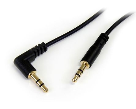 StarTech.com Aux Kabel, Stereo-Jack, 3,5 Mm / Stereo-Jack, 3,5 Mm Stecker Stecker L. 300mm Schwarz