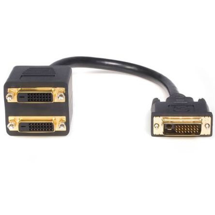 StarTech.com, Male DVI-D Dual Link To Female DVI-D Dual Link X 2 Cable, 300mm