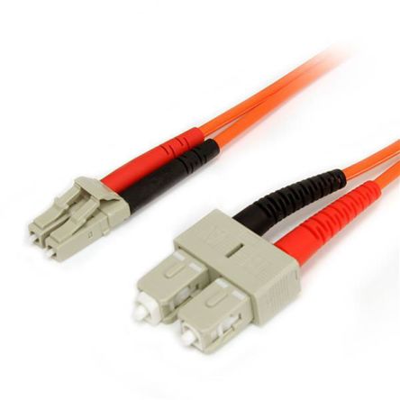 StarTech.com Cable De Fibra óptica OM1, Con A: LC, Con B: SC, Long. 1m, Funda Libre De Halógenos Y Bajo Nivel De Humo
