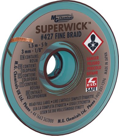 Super Wick MG Chemicals SUPERWICK 427 Entlötlitze, 3mm X 1.5m