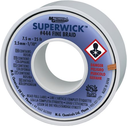 Super Wick MG Chemicals SUPERWICK 444 Entlötlitze, 2.5mm X 7.5m