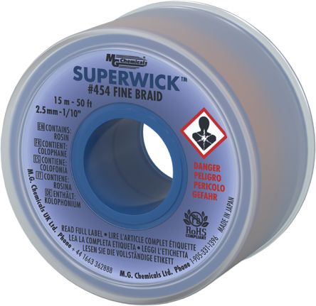 Super Wick MG Chemicals SUPERWICK 454 Entlötlitze, 2.5mm X 15m