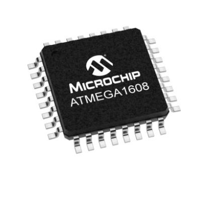 Microchip Microcontrollore, CPU AVR, TQFP, ATmega1608, 32 Pin, Montaggio Superficiale, 8bit, 20MHz