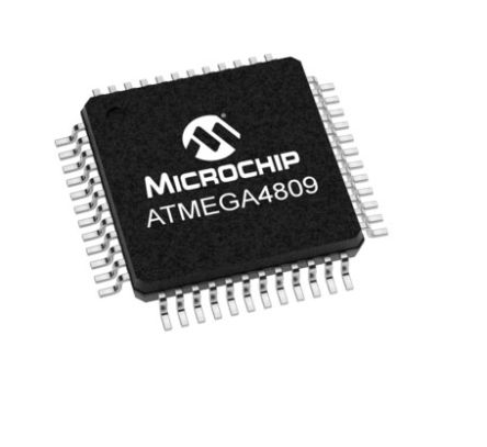 Microchip Microcontrolador ATMEGA4809-AF, Núcleo AVR De 8bit, RAM 6 KB, 20MHZ, TQFP De 48 Pines