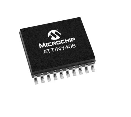 Microchip Mikrocontroller ATtiny406 AVR 8bit SMD 4 KB SOIC 20-Pin 20MHz 256 B RAM