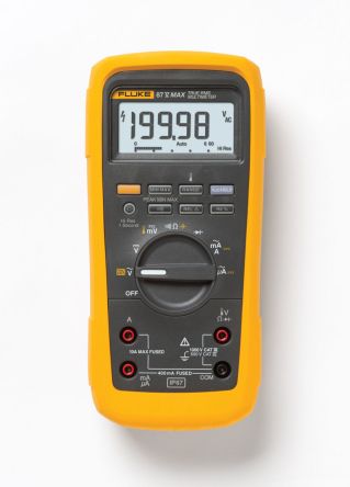 Fluke 87 V-MAX Hand Digital-Multimeter, CAT III, CAT IV 1000V Ac / 10A Ac, 50MΩ, ISO-kalibriert