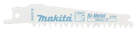 Makita Bi-Metall Säbelsägeblatt, Schnittlänge 100mm / 6 TPI, 5 Stück Für Kunststoff