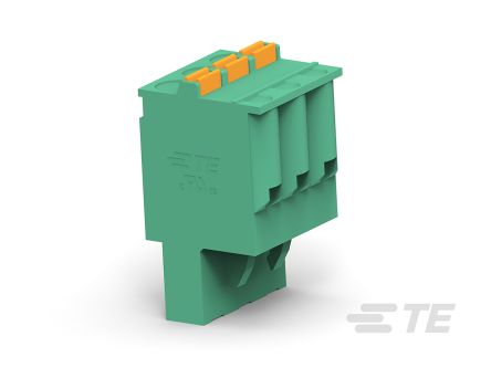 TE Connectivity 5mm Pitch 3 Way Vertical Pluggable Terminal Block, Plug, Spring Termination