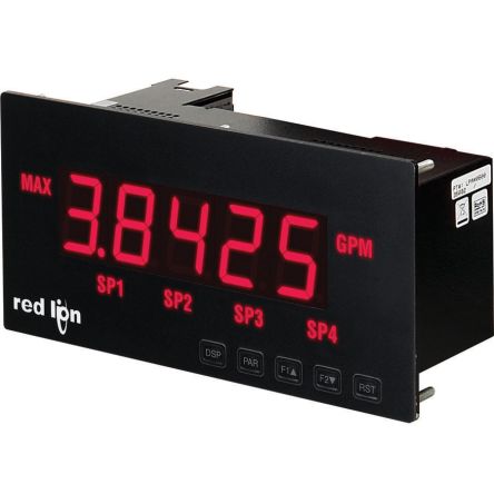 Red Lion 数字面板仪表, LPAX系列, 92.2mm高切面, LED