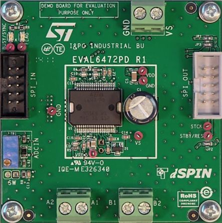 STMicroelectronics Entwicklungsbausatz Spannungsregler, Fully Integrated Stepper Motor Driver Mounting The L6472 In A