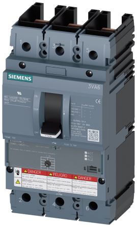 Siemens 3VA6 MCB Leitungsschutzschalter, 3-polig 150A 600V Sentron DIN-Schienen-Montage