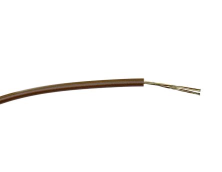 RS PRO Brown 0.2 Mm² Hook Up Wire, 24 AWG, 7/0.2 Mm, 100m, PVC Insulation