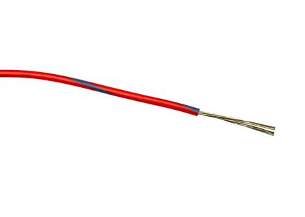 RS PRO Einzeladerleitung 0,2 Mm², 24 AWG 100m Blau/Rot PVC Isoliert Ø 1.3mm 7/0,2 Mm Litzen