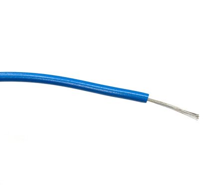 RS PRO Einzeladerleitung 0,5 Mm², 20 AWG 100m Blau PVC Isoliert Ø 1.65mm 16/0,2 Mm Litzen