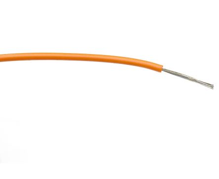 RS PRO Orange 0.5 Mm² Hook Up Wire, 20 AWG, 16/0.2 Mm, 100m, PVC Insulation