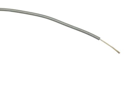 RS PRO Grey 0.5 Mm² Hook Up Wire, 20 AWG, 16/0.2 Mm, 500m, PVC Insulation