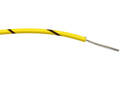 RS PRO Hook Up Wire, 0,5 Mm², Noir/Jaune, 20 AWG, 100m, 1 KV C.a.
