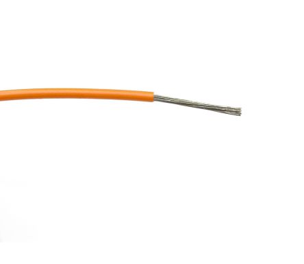 RS PRO Cable De Conexión, área Transversal 1mm2 Núcleo Simple Filamentos Del Núcleo 32/0,2 Mm Naranja, 1,5 KV Ac, Long.