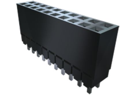 Samtec Conector Hembra Para PCB Serie ESW, De 2 Vías En 1 Fila, Paso 2.54mm, Montaje En Orificio Pasante, Para Soldar