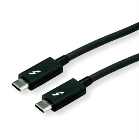 Roline USB-Kabel, Thunderbolt 3 / Thunderbolt 3, 1m Schwarz