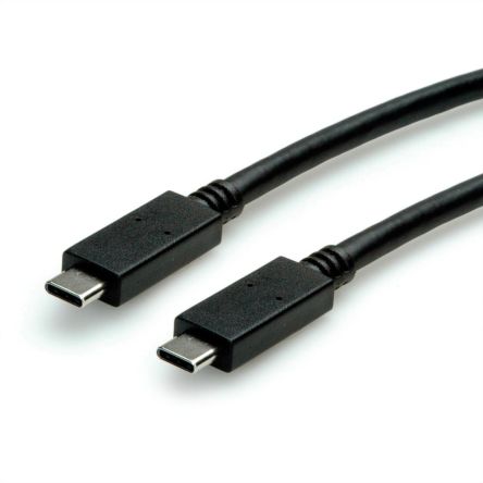 Roline USB-Kabel, Thunderbolt 3 / Thunderbolt 3, 500mm Schwarz
