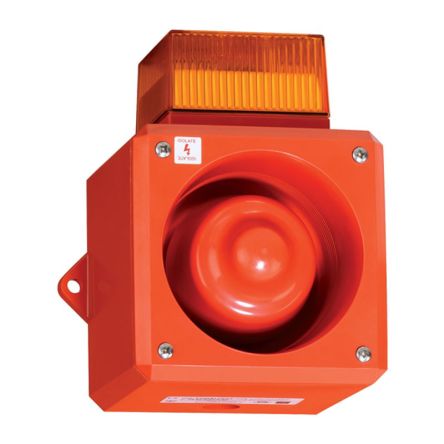 Clifford & Snell YL5IS LED Blitz-Licht Alarm-Leuchtmelder Orange / 105dB, 12 → 24 V Dc