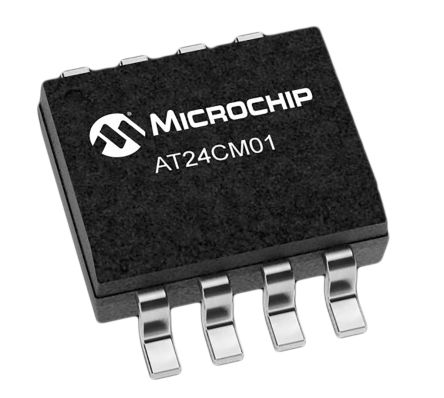 Microchip Puce Mémoire EEPROM, AT24CM01-SSHM-B, 1Mbit, Série-2 Fils, Série-I2C SOIC-8, 8 Broches, 8bit