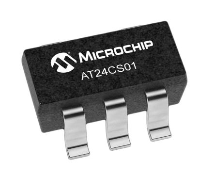 Microchip Chip De Memoria EEPROM AT24CS01-STUM-T, 1kbit, 128k X, 8bit, Serie I2C, 550ns, 5 Pines SOT-23-5