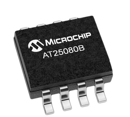Microchip 8kbit EEPROM-Speicherbaustein, Seriell-SPI Interface, SOIC-8, 80ns SMD 1K X 8 Bit, 1k X 8-Pin 8bit