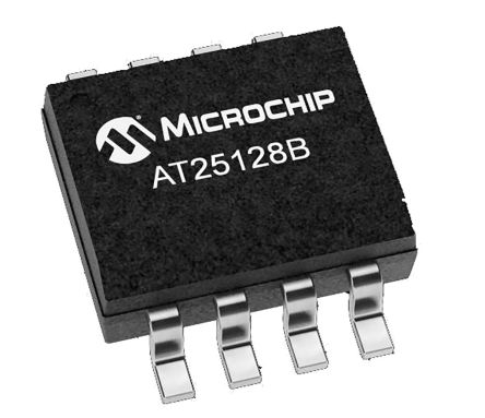 Microchip 128kbit EEPROM-Speicherbaustein, Seriell-SPI Interface, SOIC-8, 80ns SMD 16 K X 8 Bit, 16k X 8-Pin 8bit