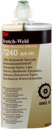 3M Adhesivo De Resina Epoxi Negro Scotch-Weld, Cartucho De 400 Ml, Cura 48 H