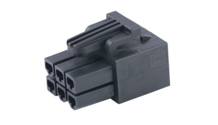 Molex, 172708 Receptacle PCB Connector Housing, 4.2mm Pitch, 6 Way, 2 Row