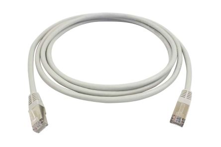 RS PRO Ethernetkabel Cat.6, 1m, Grau Patchkabel, A RJ45 F/UTP Stecker, B RJ45, PVC