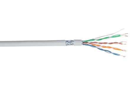 RS PRO Câble Ethernet Catégorie 5e F/UTP, Gris, 305m LSZH Sans Terminaison LSZH