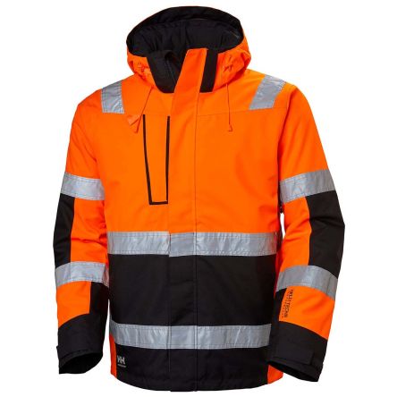 Helly Hansen Unisex Warn-Winterjacke Reflektierend, Polyester Orange, Größe XL