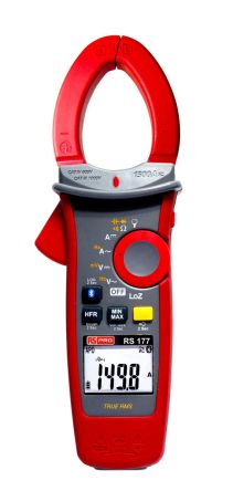 RS PRO 177 Clamp Meter, 1.5kA Dc, Max Current 1.5kA Ac CAT III 1000V With RS Calibration