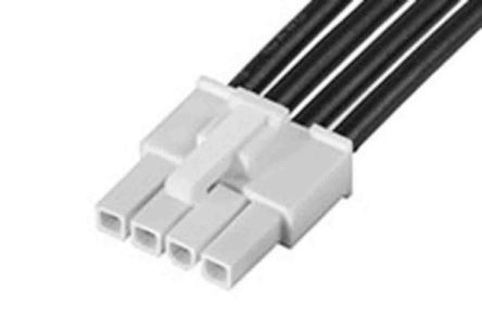 Molex Conjunto De Cables Mini-Fit Jr. 215320, Long. 300mm, Con A: Hembra, 1 Vía, Con B: Hembra, 1 Vía, Paso 4.2mm