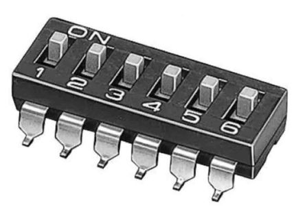 Omron DIP-Schalter Gleiter 1-stellig, 1-poliger Ein/Ausschalter, Kontakte Vergoldet 25 MA