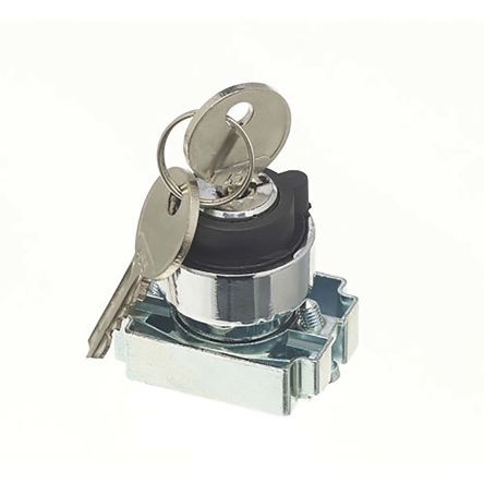 RS PRO 3-position Key Switch Head, Latching, 22mm Cutout
