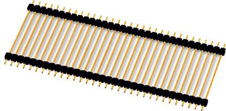 Wurth Elektronik WR-PHD Stiftleiste Horizontal, 32-polig / 1-reihig, Raster 2.54mm, Nicht Ummantelt