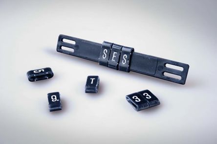 SES Sterling PLIO M-65 PP MDE Kabel-Markierer, Aufsteckbar, Beschriftung: G, Weiß Auf Blau, Ø 9mm - 109mm