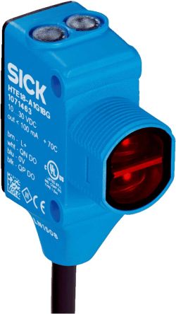 Sick SureSense Kubisch Optischer Sensor, Reflektierend, Bereich 12 M, PNP Ausgang, Anschlusskabel