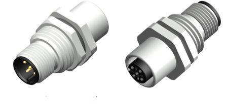 RS PRO Adaptateur Pour Connecteur Cylindrique Droit Simple M12 5 Contacts Mâle Double M12 5contacts Femelle
