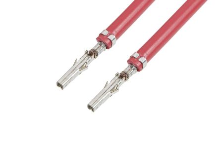 Molex Male Mini-Fit Jr. To Unterminated Crimped Wire, 450mm, 20AWG, Red