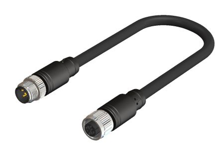 RS PRO CDF Konfektioniertes Sensorkabel 5-adrig, Buchse Gerade / M12 Stecker Gerade, Länge 5m