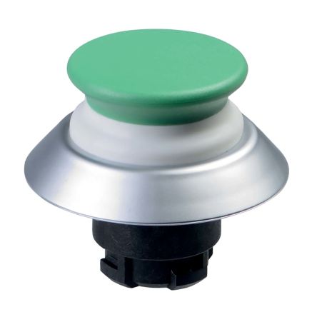 Schmersal NDTP30WS Series Green Illuminated Momentary Push Button, 22.3mm Cutout, IP67, IP69K
