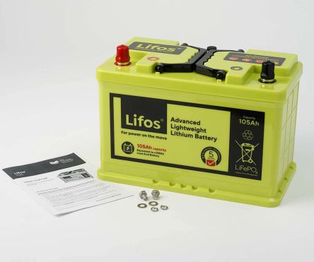 LiFOS, LB0105, 12.8V, Lithium Phosphate Rechargeable Battery, 105Ah