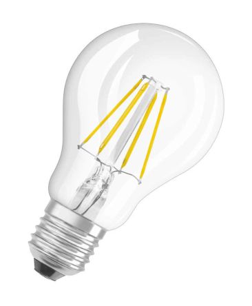 LEDVANCE P RF CLAS A, LED-Filament, LED-Lampe, A60, 4 W / 230V, E27 Sockel, 4000K Warmweiß