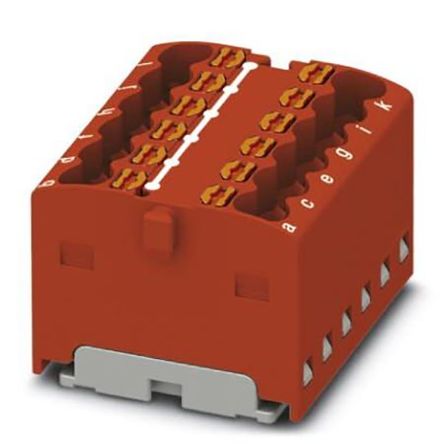 Phoenix Contact Einsteck Verteilerblock 12-polig, 14 AWG, 17.5A / 450 V, 2.5mm², Polyamid