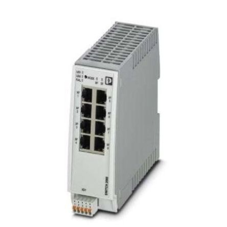Phoenix Contact Ethernet-Switch, 8 X RJ45 / 10/100Mbit/s, Bis 100m Für DIN-Schienen, 24V Dc